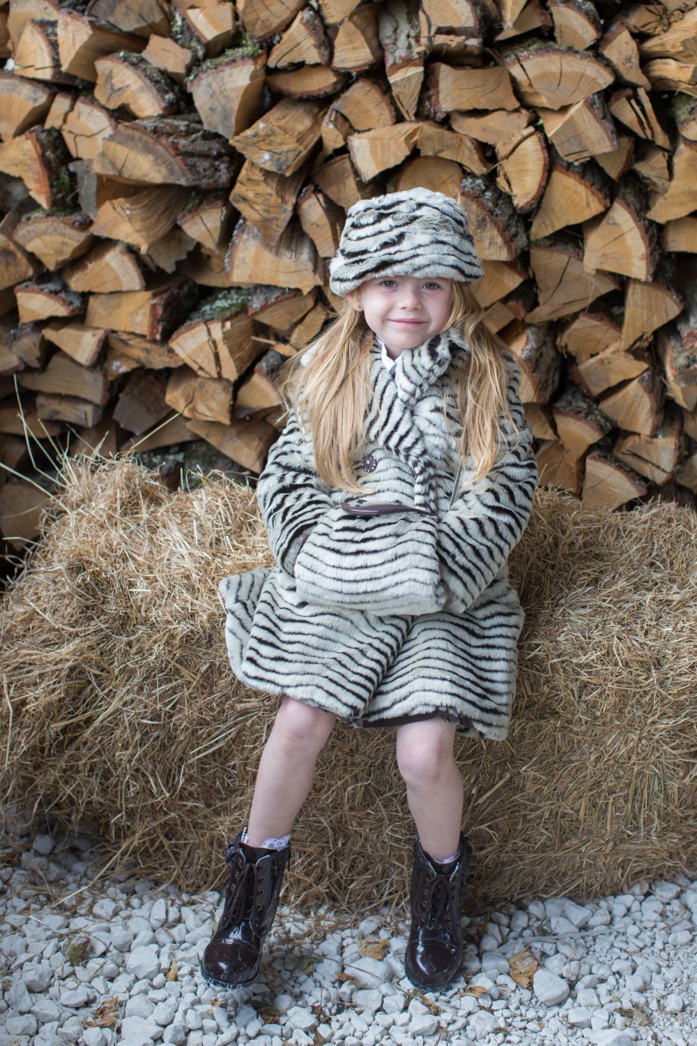Fleece Lined Hat-Sz.18Months Snozu Girls'  Faux Fur Lined Hooded Jacket/Coat 