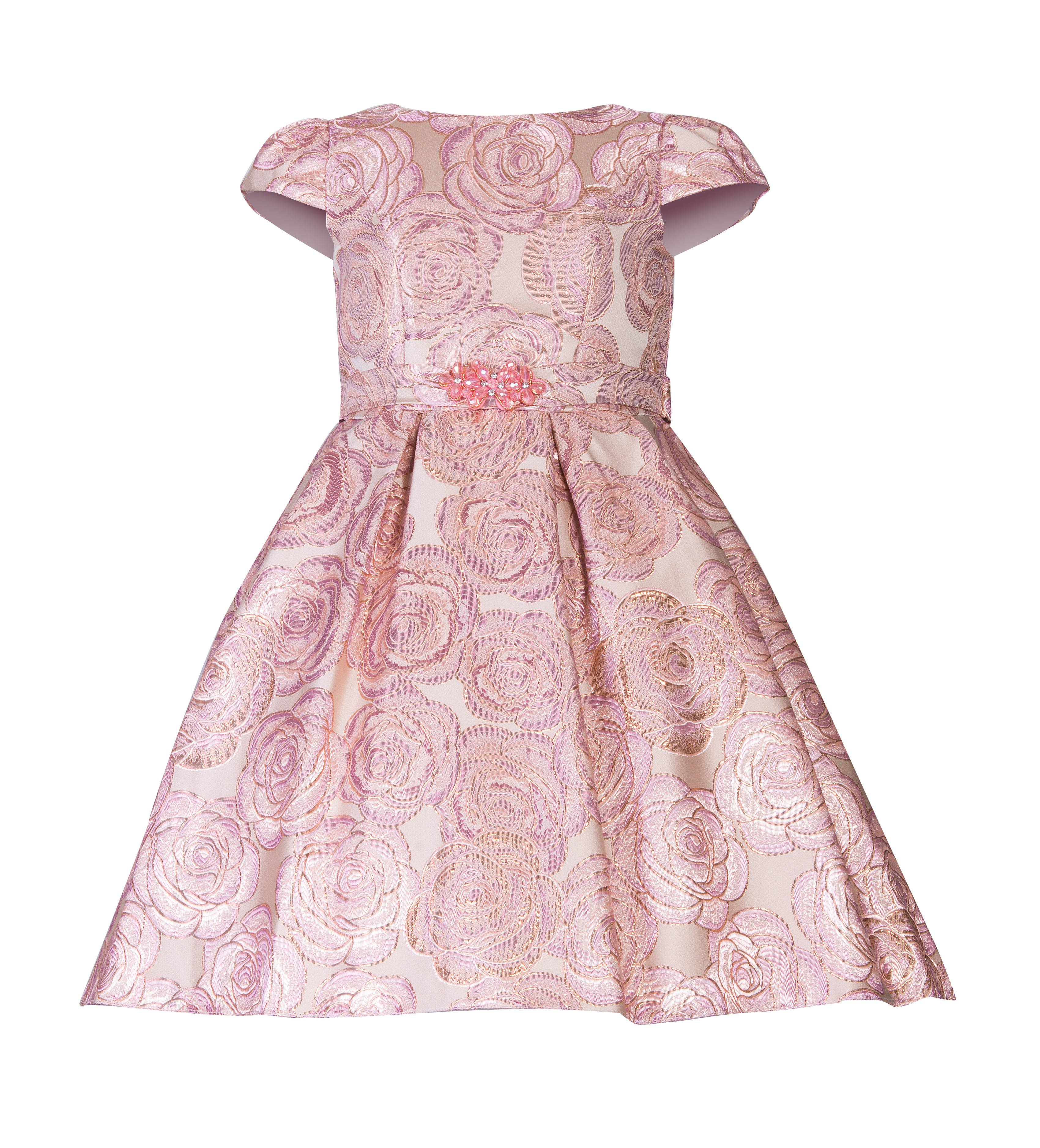 Romano Princess Rose Pink Brocade Dress ...