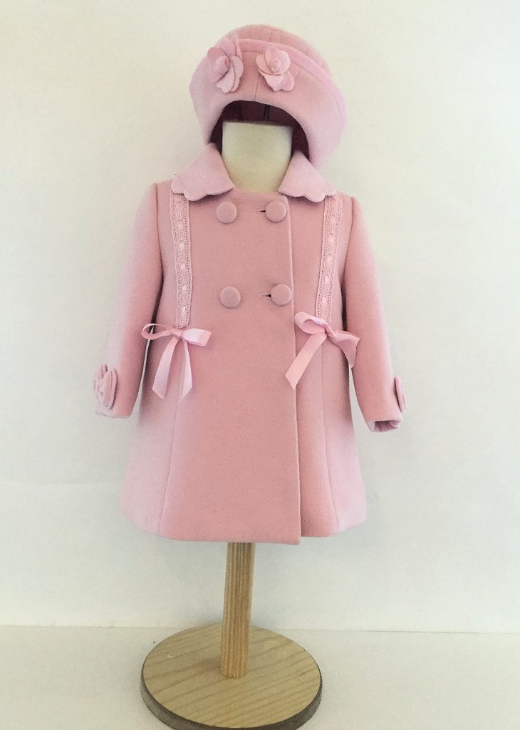 Baby Girls Coat & Hat Set by Couche Tot Pink or Sky blue Wonderland