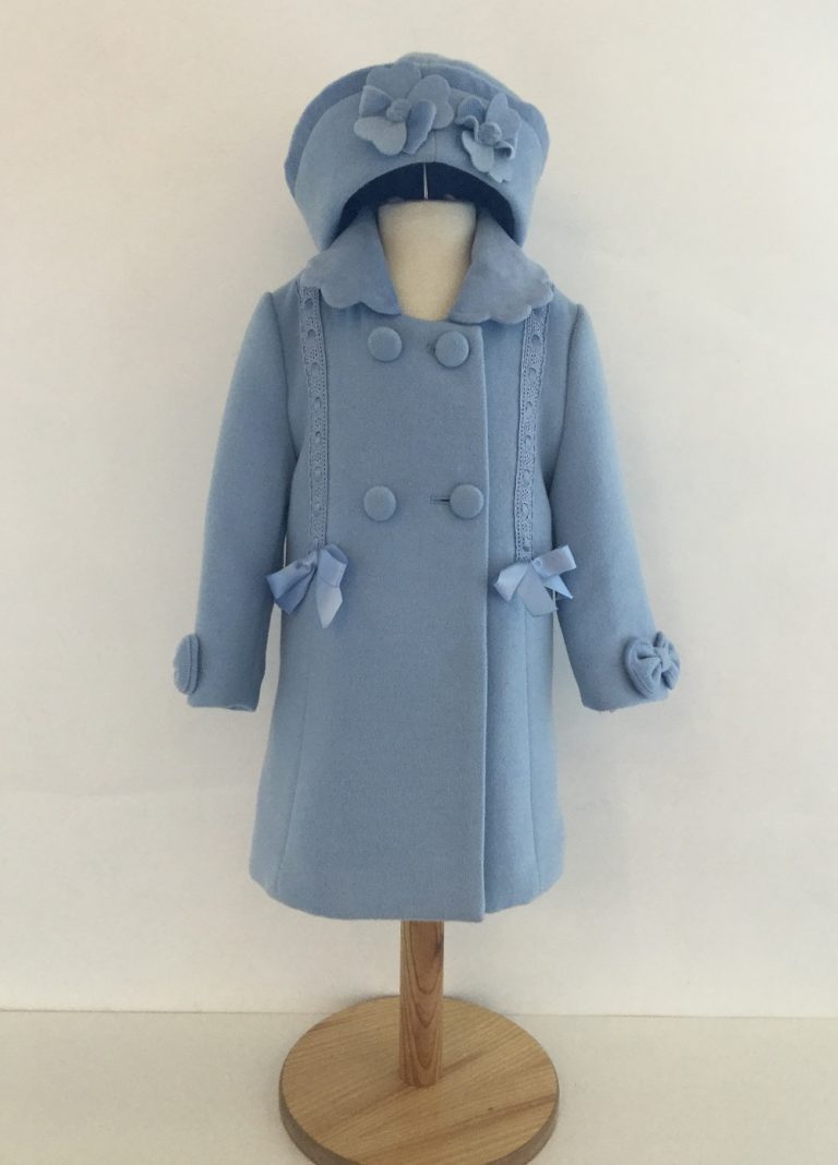 Baby Girls Sky Blue Coat & Hat Set by Couche Tot Wonderland