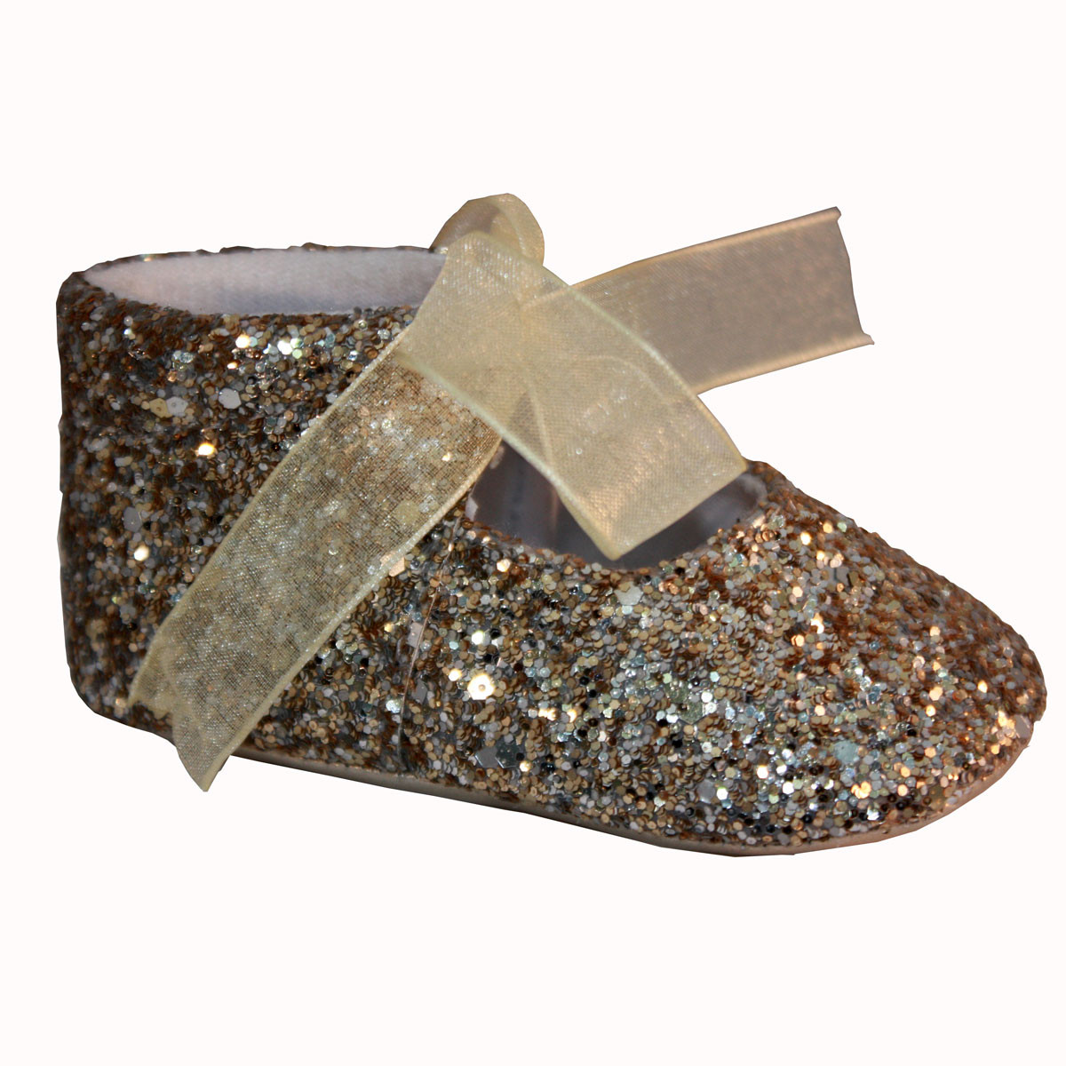 baby girl gold glitter shoes
