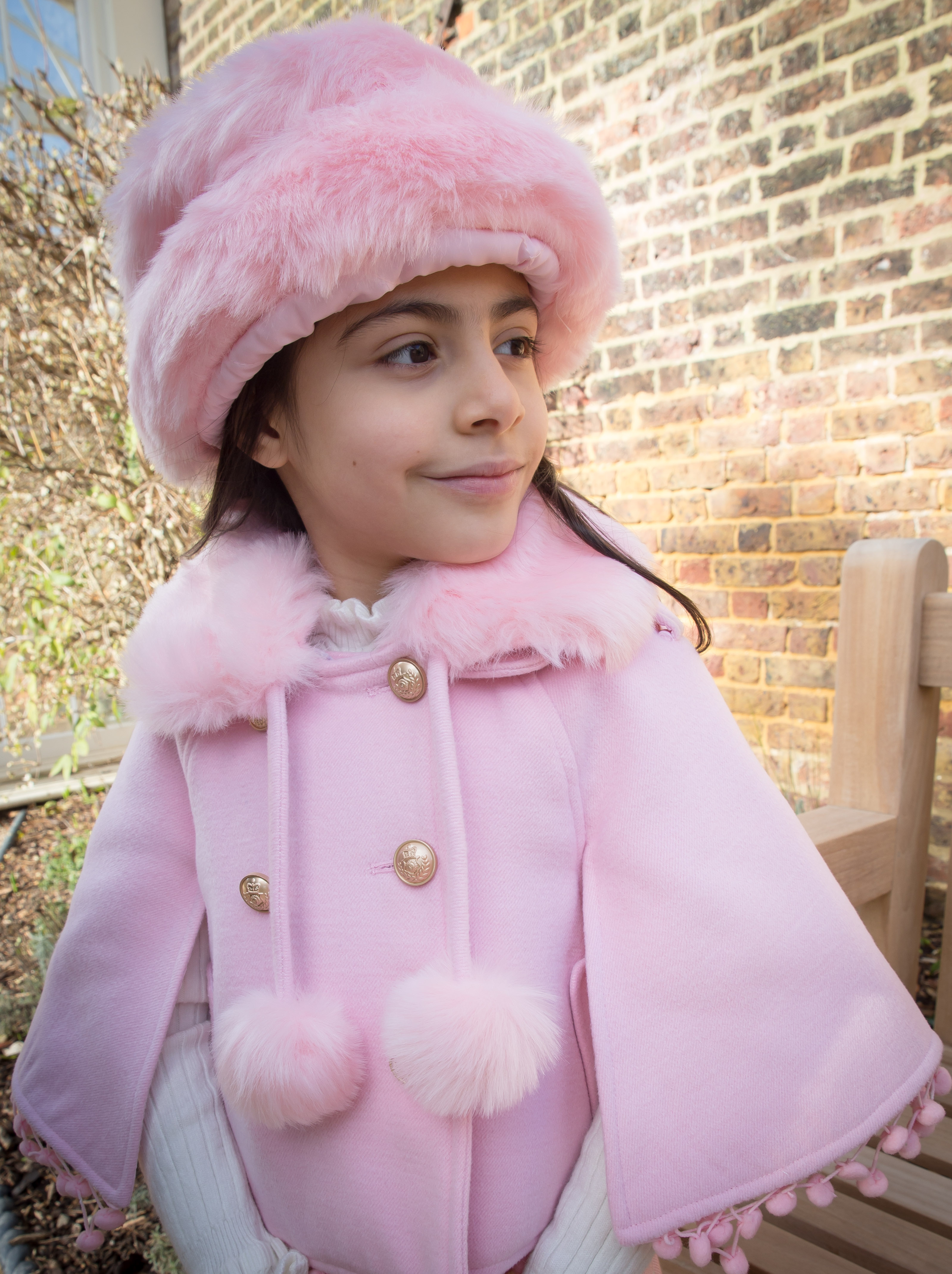 Girls cape & hat set Couche Tot – Pink or Wonderland