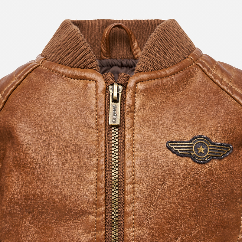 Baby boys Brown Leatherette jacket by Mayoral 1802472054 Wonderland