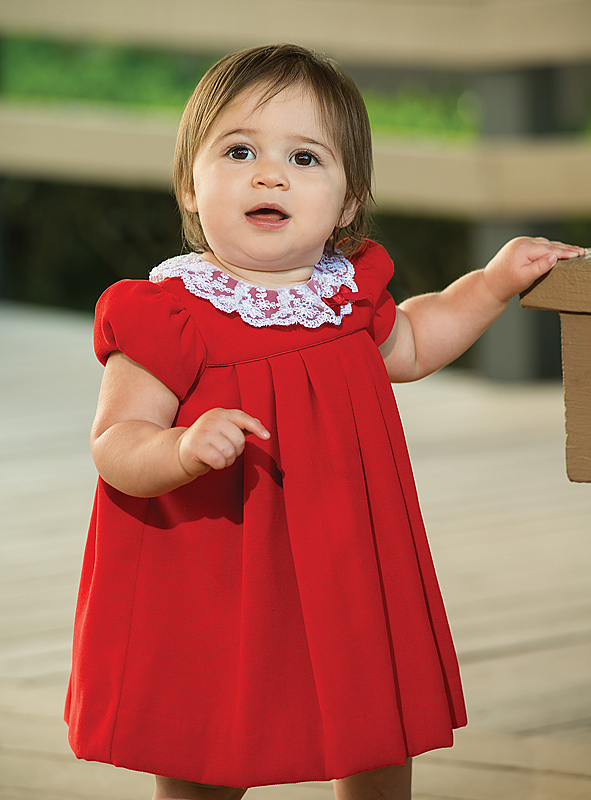 infant red dress