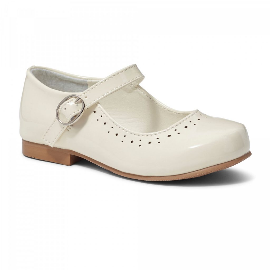 Girls Mary Jane Style Shoes by Sevva Abbey (in White, Ivory, Navy, Black) Wonderland