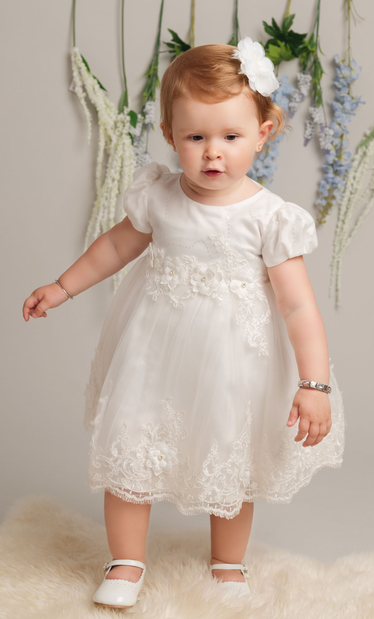 Baby Girls Ceremonial Dress By Sevva – White or Ivory | Wonderland