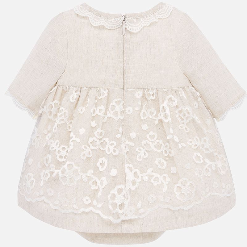 Baby girls linen dress with knickers and bonnet by Mayoral – 20-01869 ...
