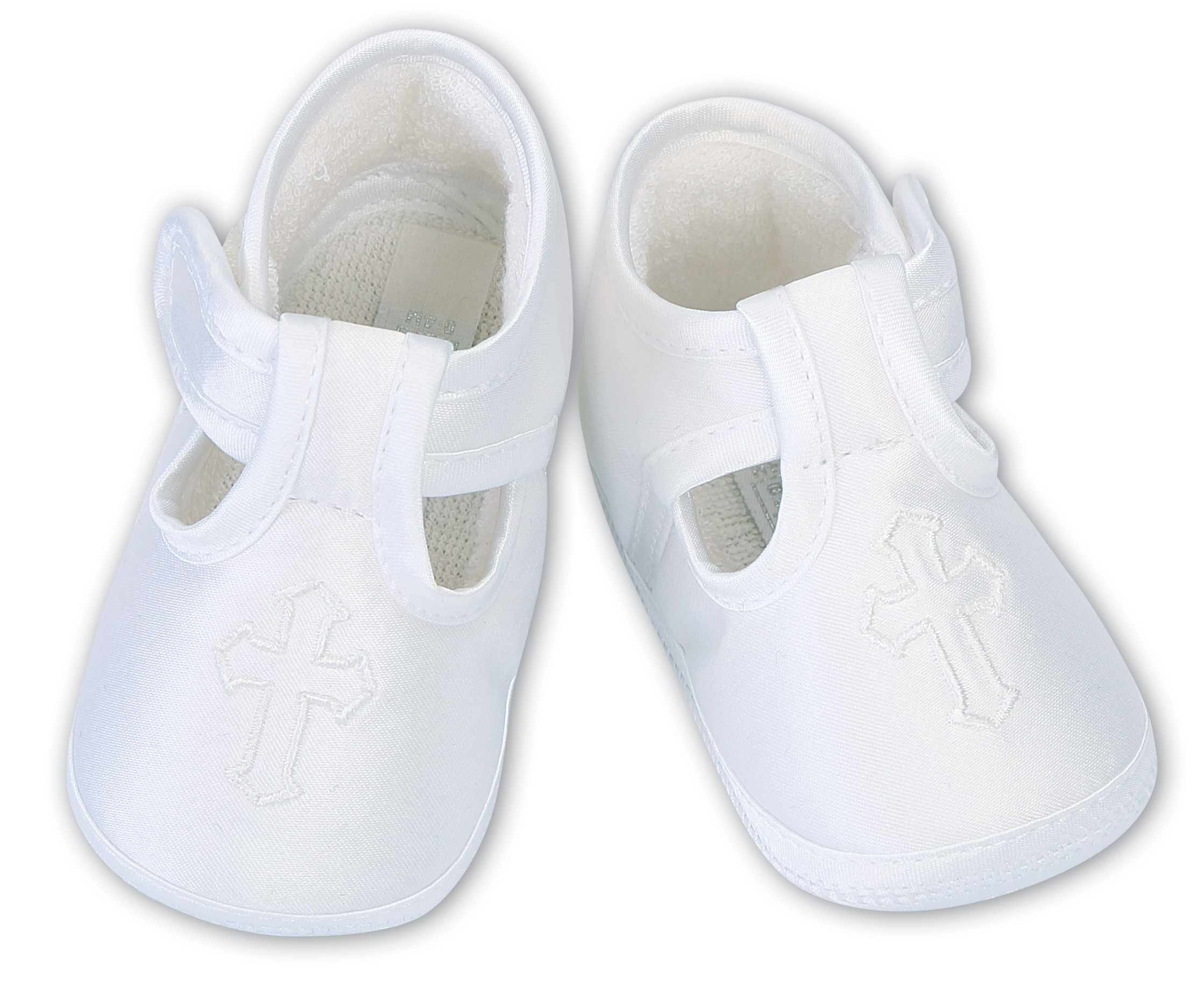 Baby White shoes with cross by Sarah 