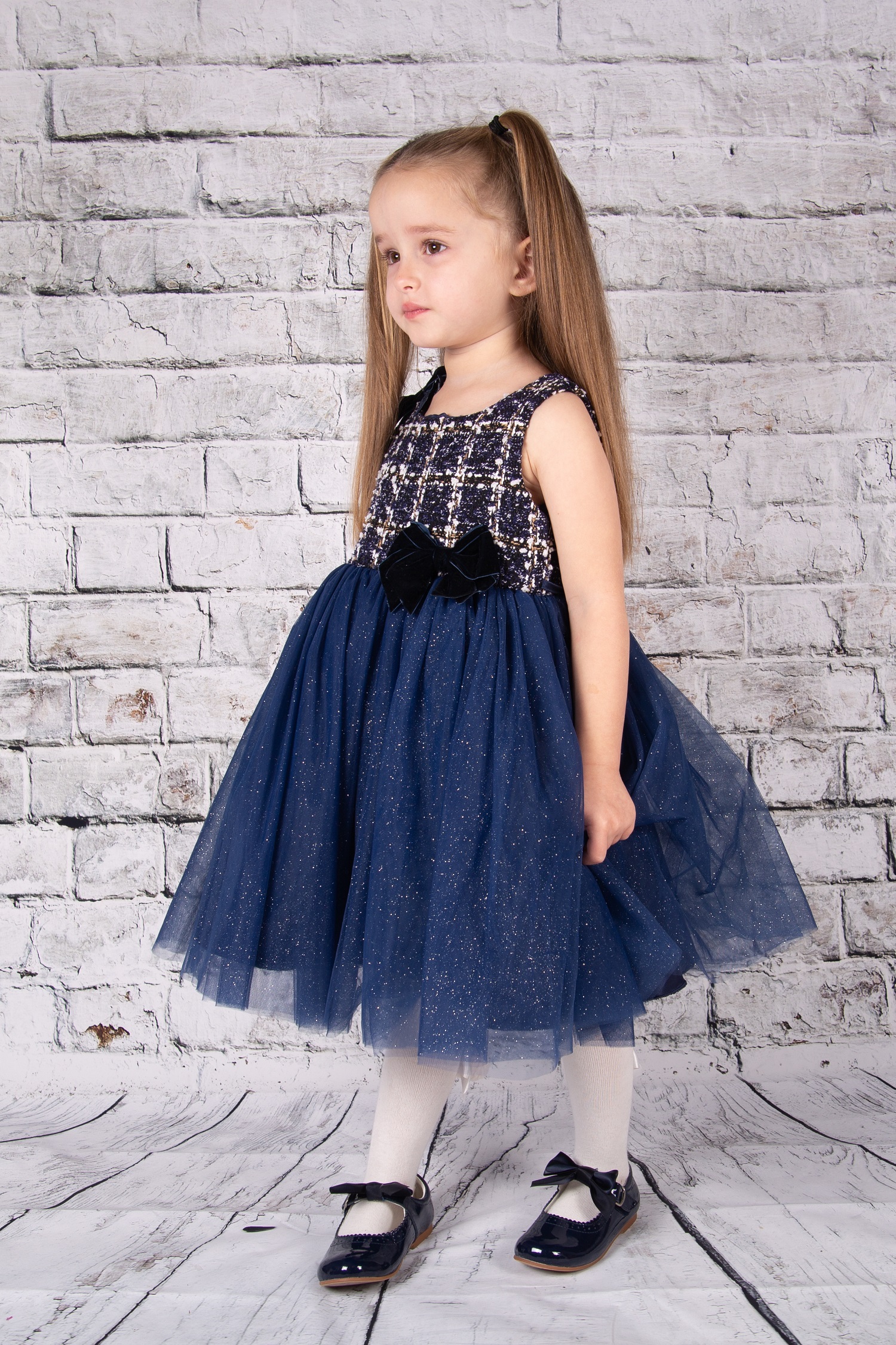 girls navy blue dress