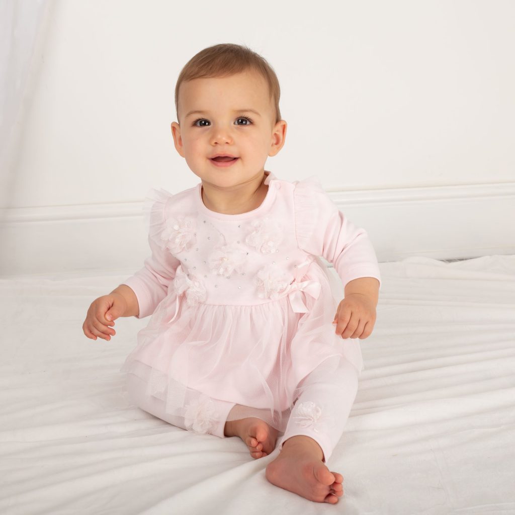 Baby Girls Top and Leggings set By Caramelo Kids Pink Or Ivory Wonderland