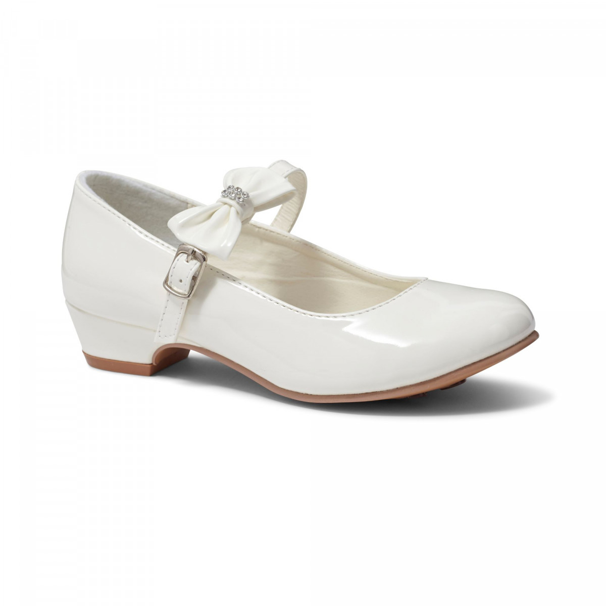 Girls patent shoe by Sevva – White or Ivory | Wonderland