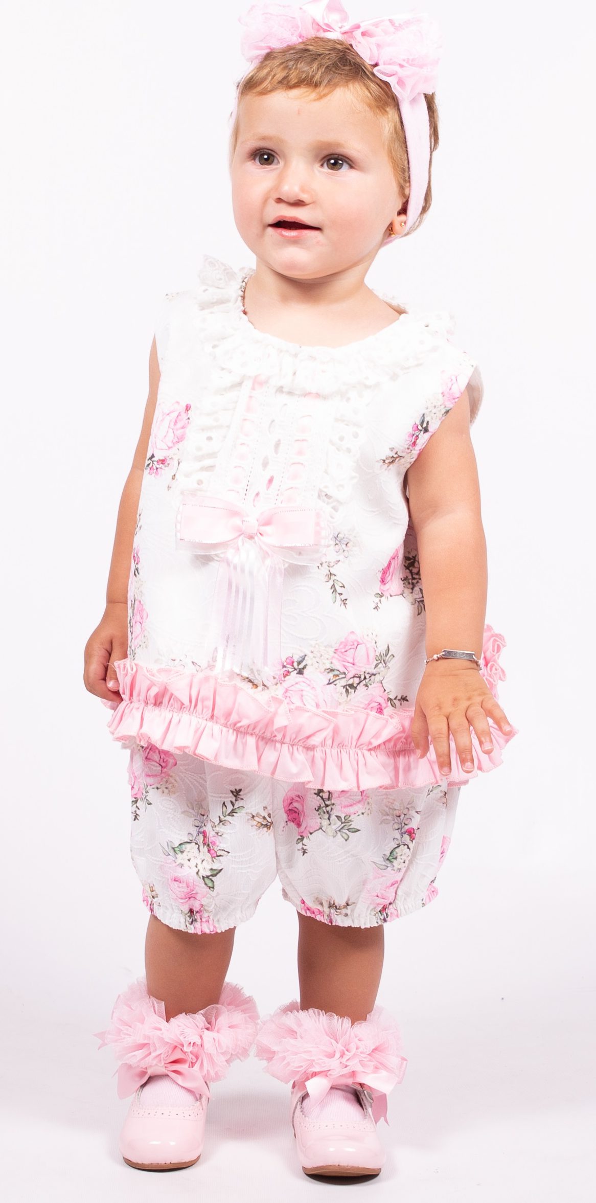 Baby Girls 2 Piece Pink Floral Shorts Set By Beau Kid | Wonderland