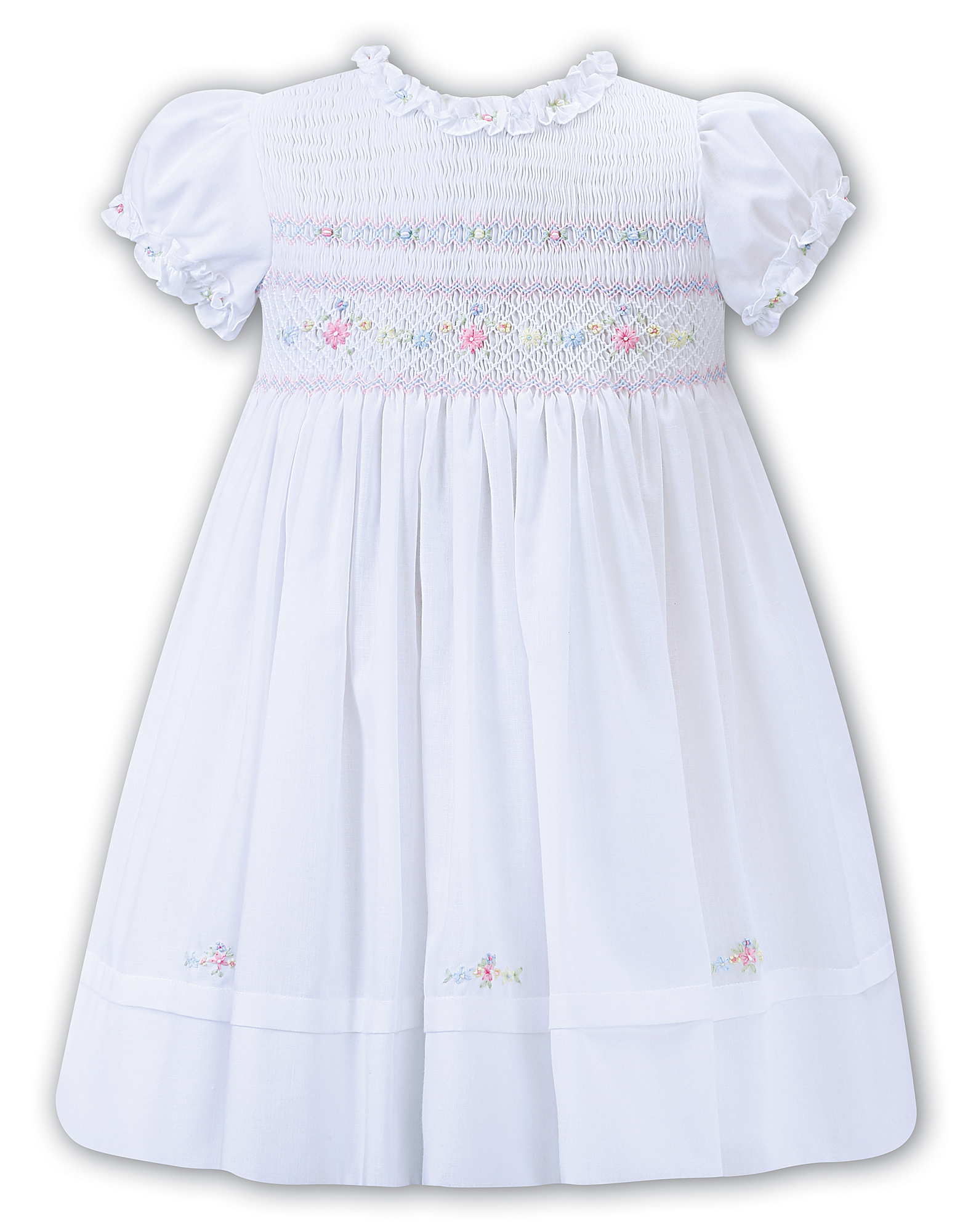 Girls White Hand-Smocked Dress By Sarah ...